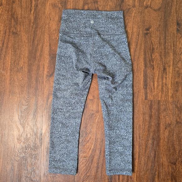 Lululemon Wunder Under Crop (Hi-Rise) *21" Fusion Jacquard Black Violet Viola - Picture 5 of 8